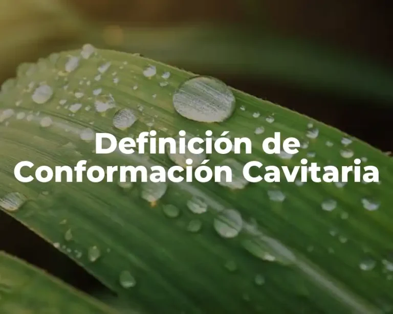 Definición de Conformación Cavitaria