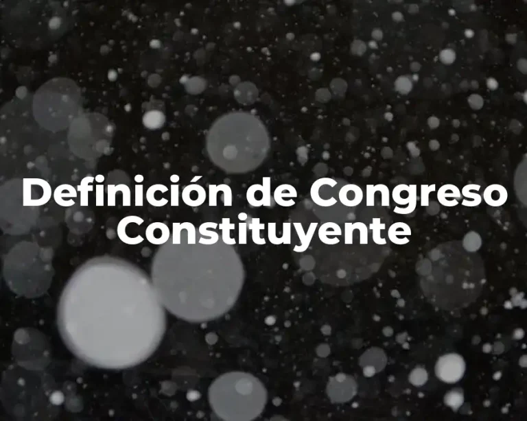 Definición de Congreso Constituyente