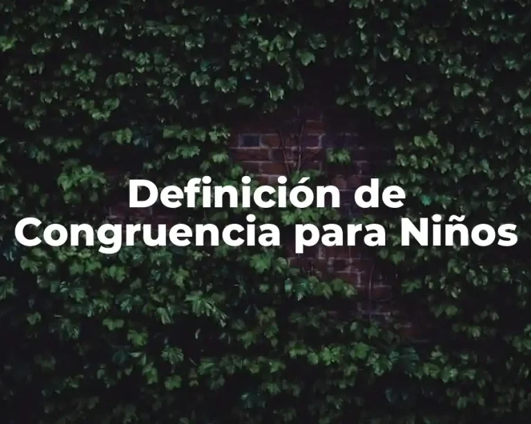 Definición de Congruencia para Niños