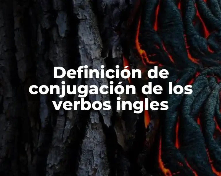 Definición de conjugación de los verbos ingles