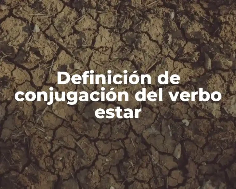 Definición de conjugación del verbo estar