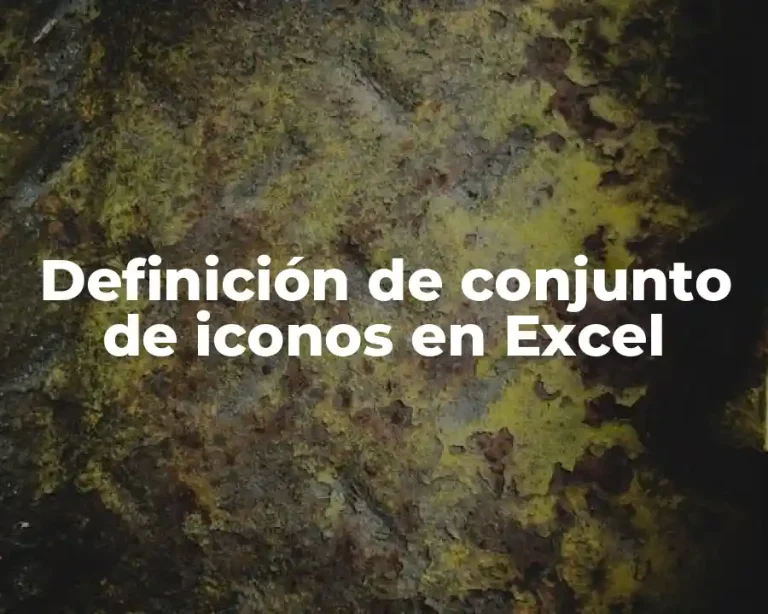 Definición de conjunto de iconos en Excel