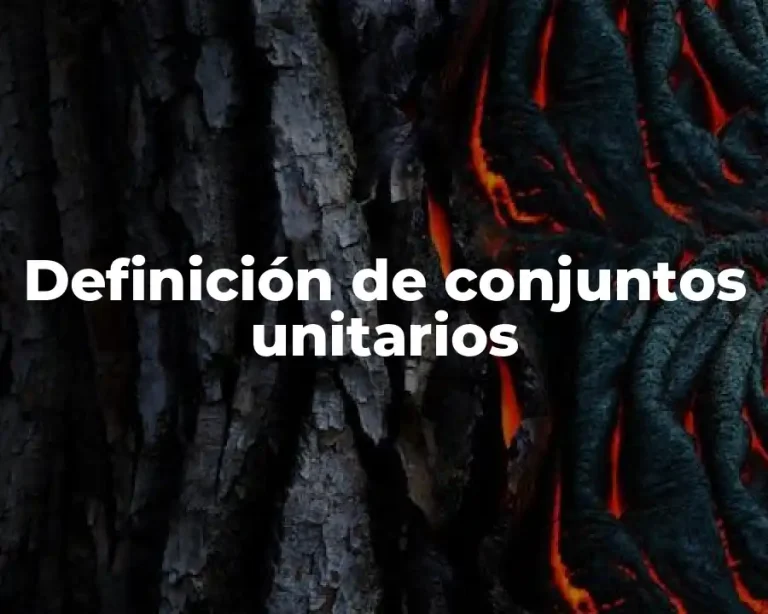 Definición de conjuntos unitarios