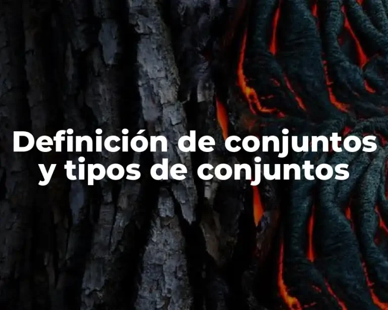 Definición de conjuntos y tipos de conjuntos