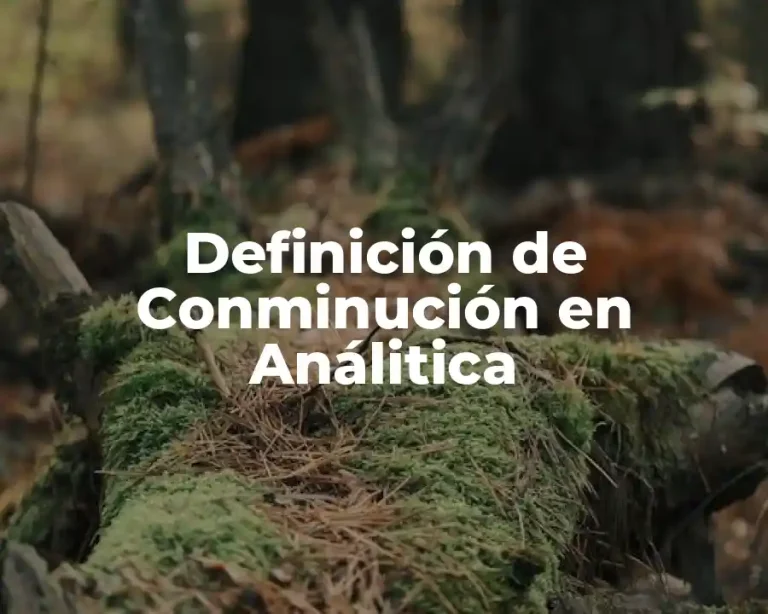 Definición de Conminución en Análitica