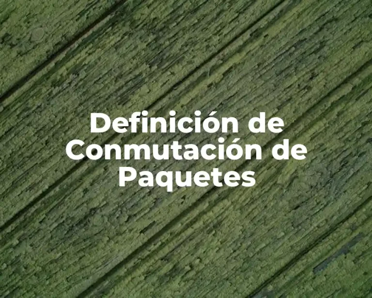 Definición de Conmutación de Paquetes