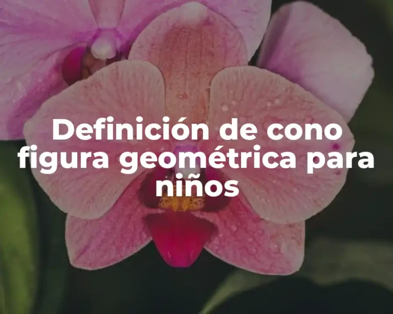 Definición de cono figura geométrica para niños