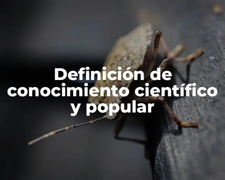Definición de conocimiento científico y popular