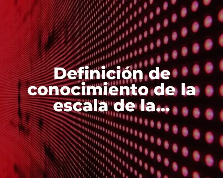 Definición de conocimiento de la escala de la probabilidad