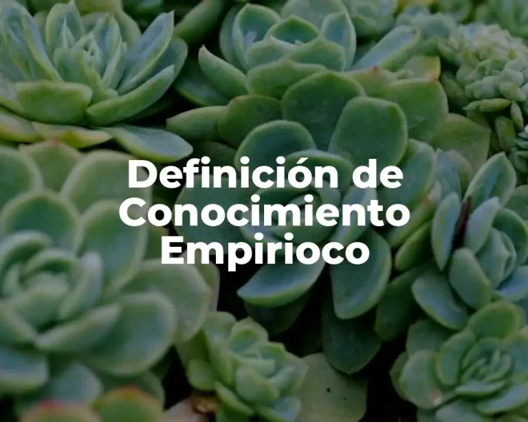 Definición de Conocimiento Empirioco