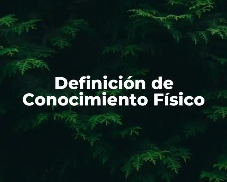 Definición de Conocimiento Físico