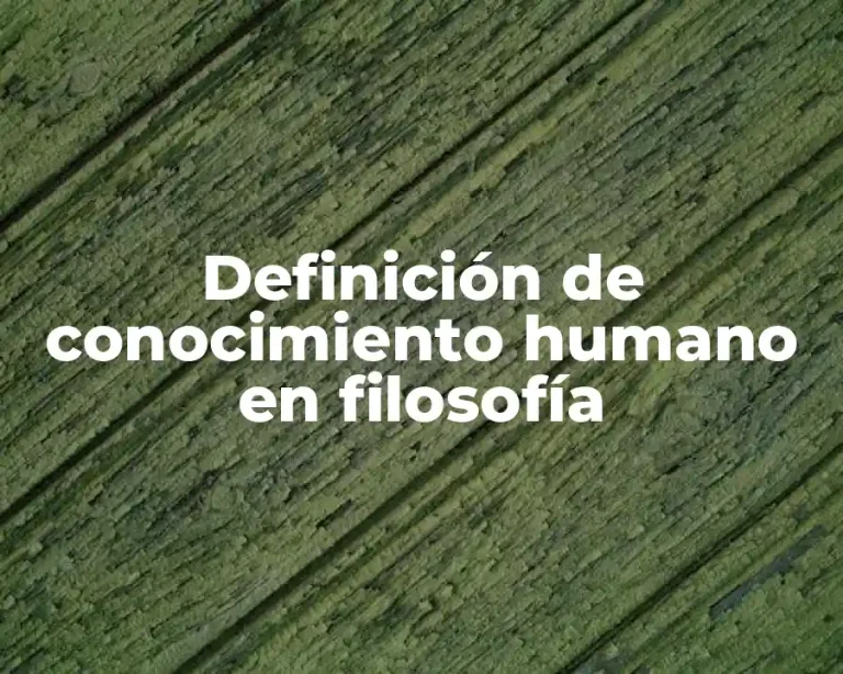 Definición de conocimiento humano en filosofía
