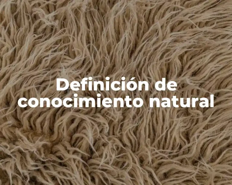 Definición de conocimiento natural