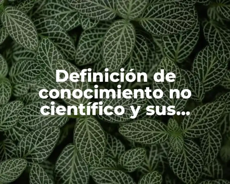 Definición de conocimiento no científico y sus características