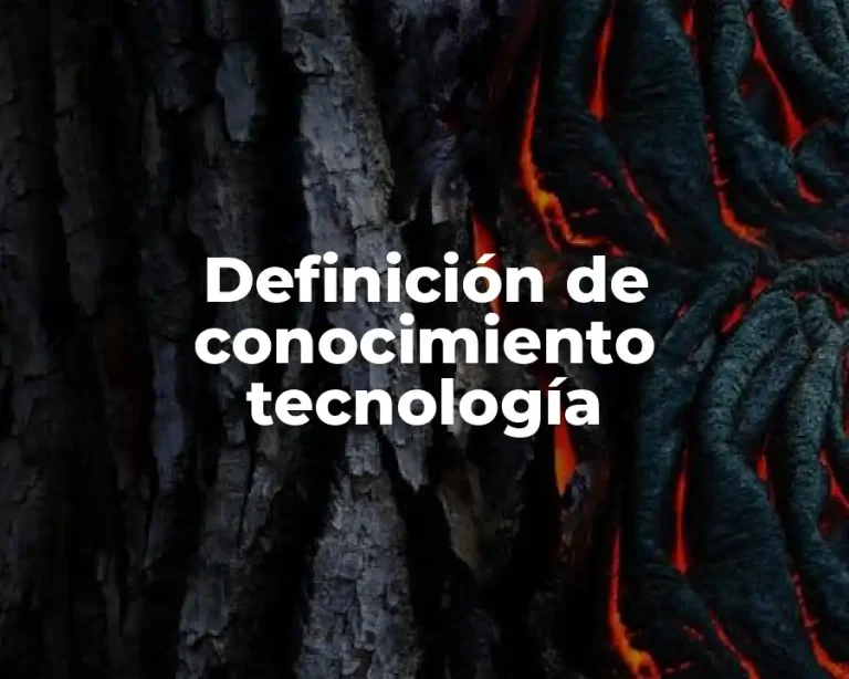 Definición de conocimiento tecnología