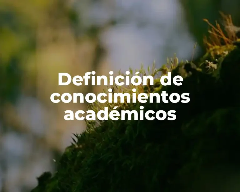 Definición de conocimientos académicos