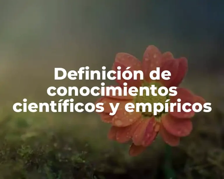 Definición de conocimientos científicos y empíricos