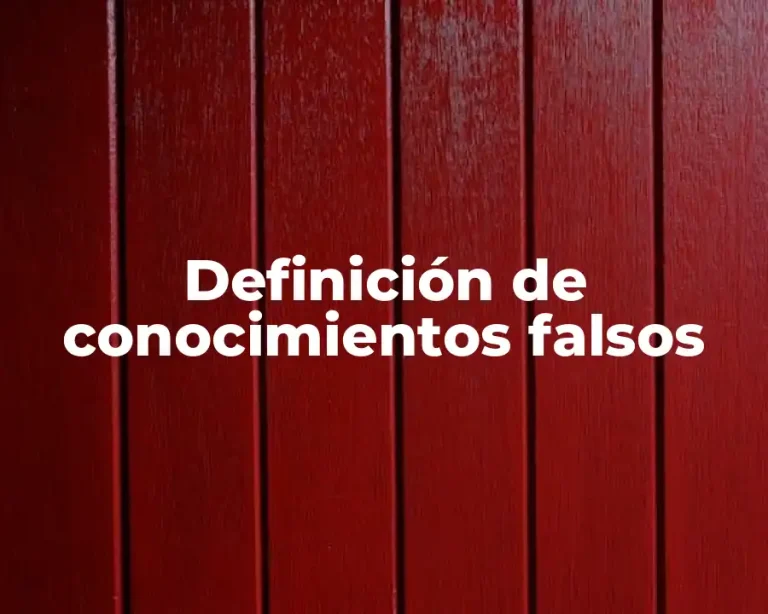 Definición de conocimientos falsos