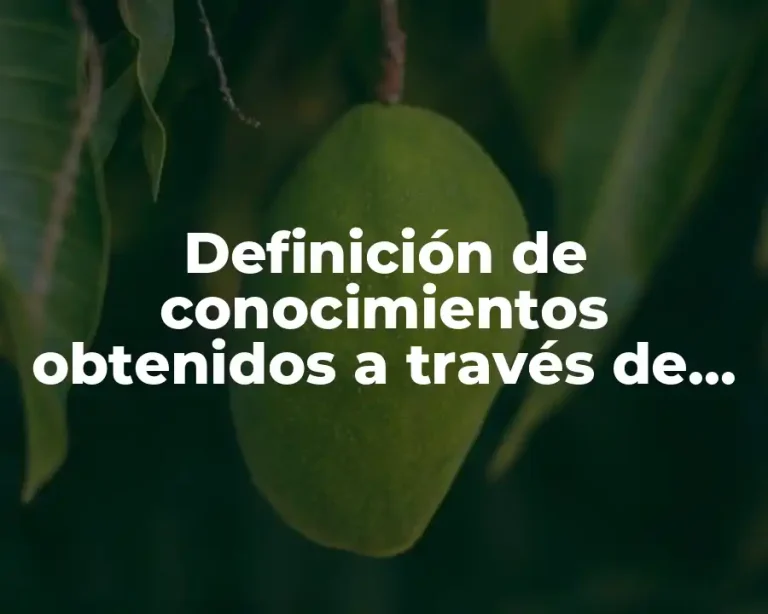 Definición de conocimientos obtenidos a través de razonamiento