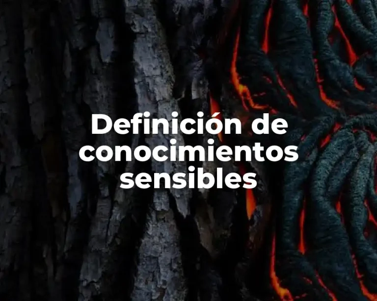 Definición de conocimientos sensibles