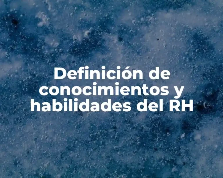 Definición de conocimientos y habilidades del RH