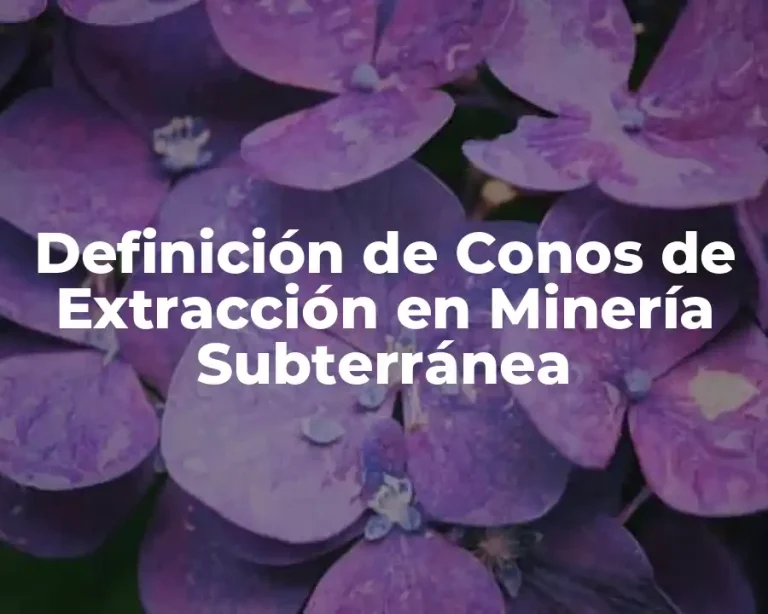Definición de Conos de Extracción en Minería Subterránea