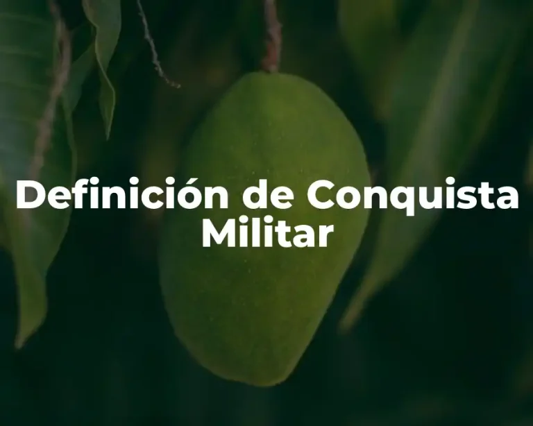 Definición de Conquista Militar