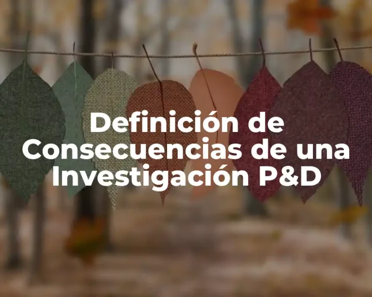 Definición de Consecuencias de una Investigación P&D