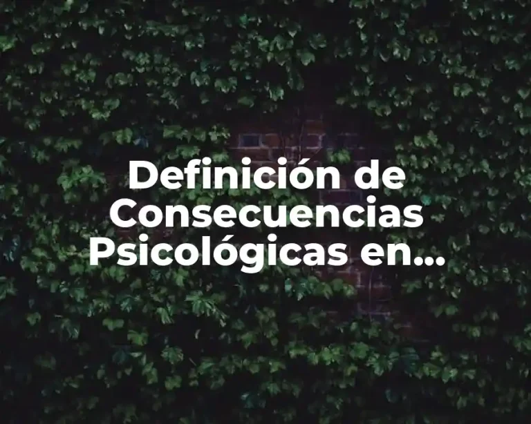 Definición de Consecuencias Psicológicas en Conductas Agresivas