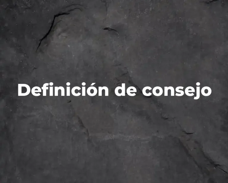 Definición de consejo