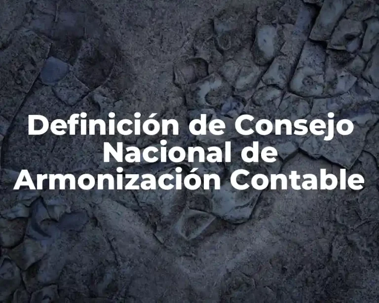 Definición de Consejo Nacional de Armonización Contable