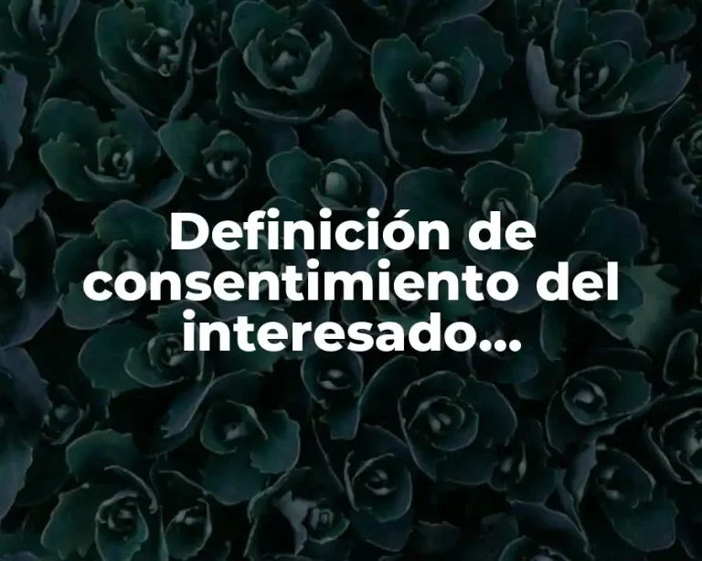 Definición de consentimiento del interesado fundamentos
