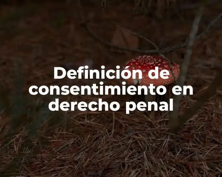 Definición de consentimiento en derecho penal