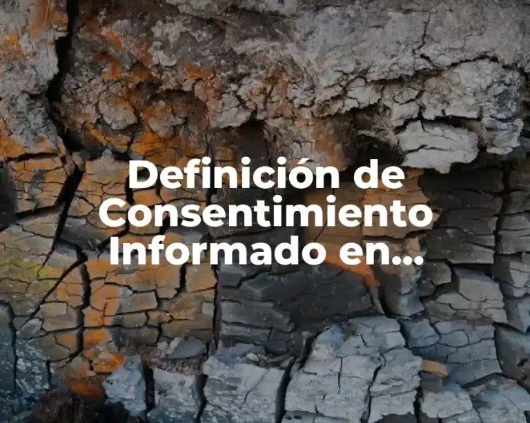 Definición de Consentimiento Informado en Estadística