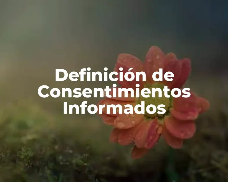 Definición de Consentimientos Informados