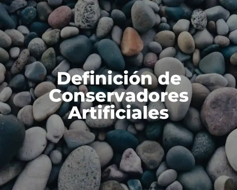 Definición de Conservadores Artificiales