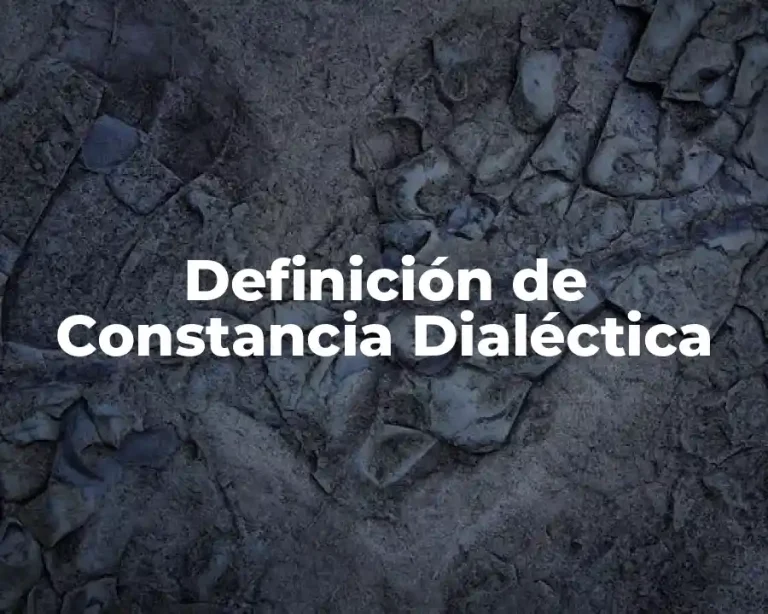 Definición de Constancia Dialéctica