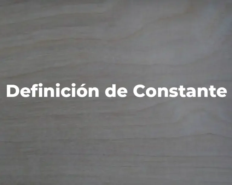 Definición de Constante
