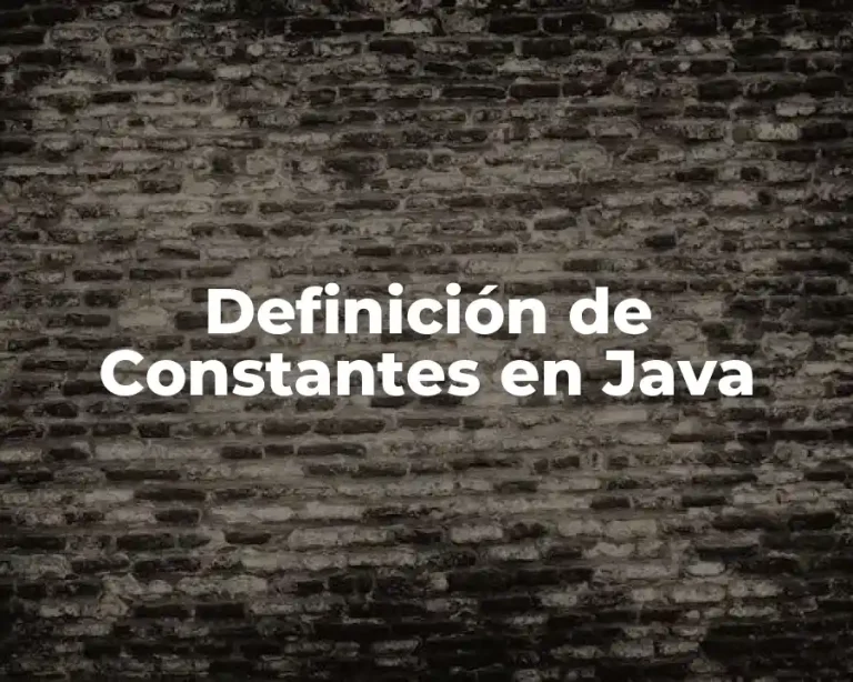 Definición de Constantes en Java