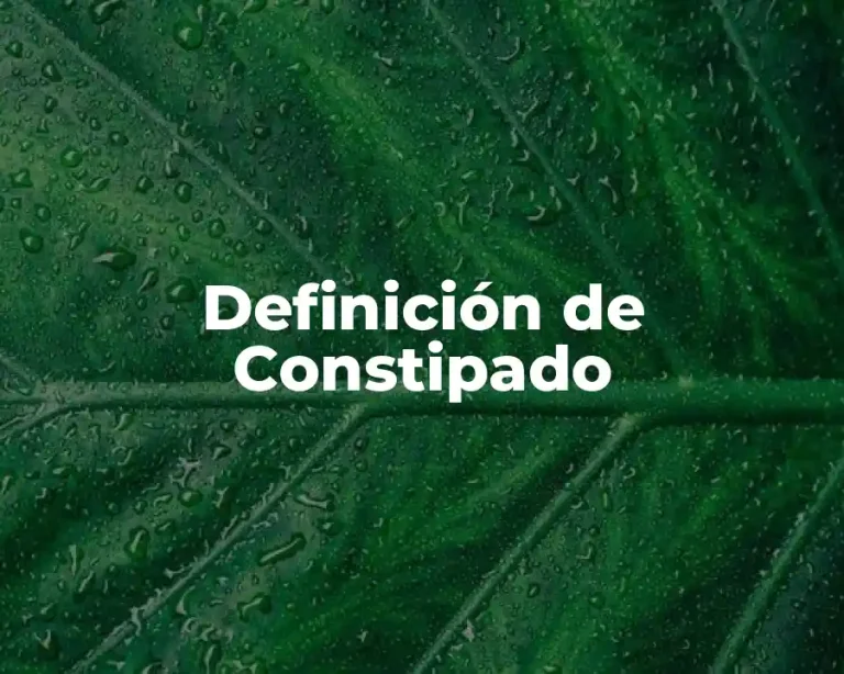 Definición de Constipado
