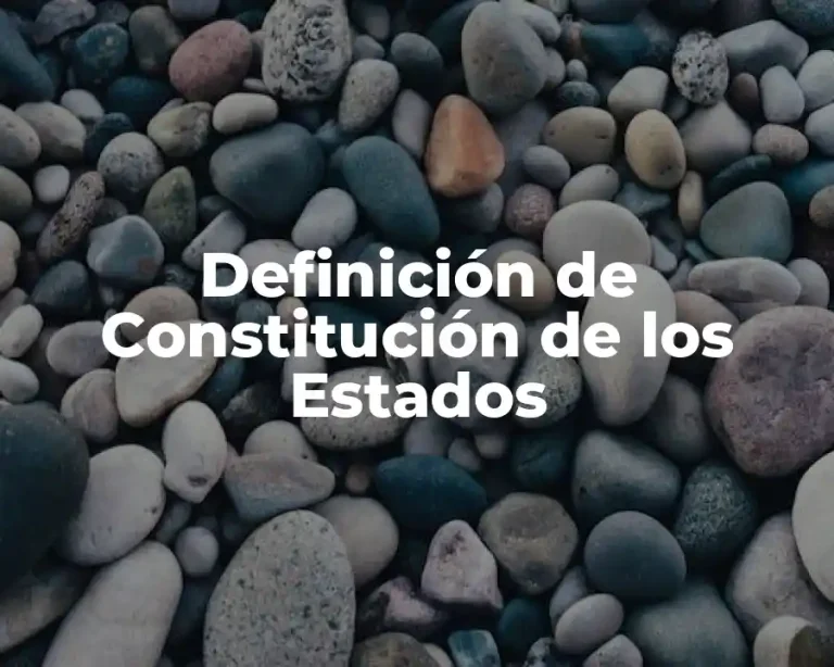 Definición de Constitución de los Estados