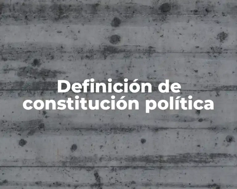 Definición de constitución política