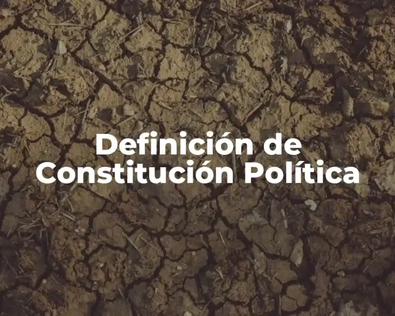 Definición de Constitución Política