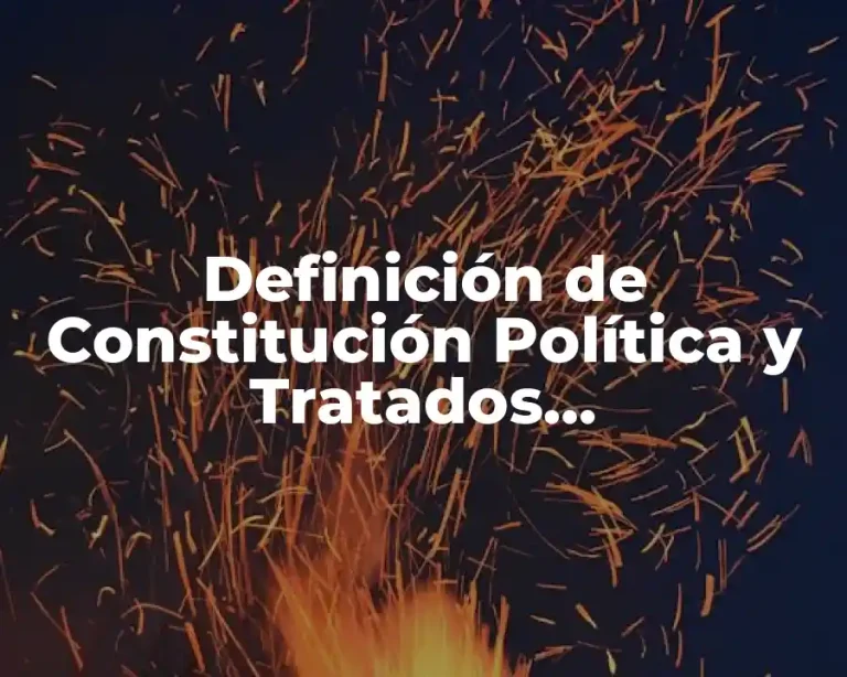 Definición de Constitución Política y Tratados Internacionales