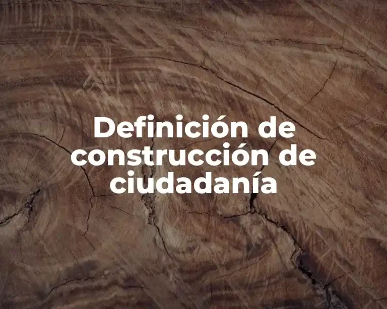 Definición de construcción de ciudadanía