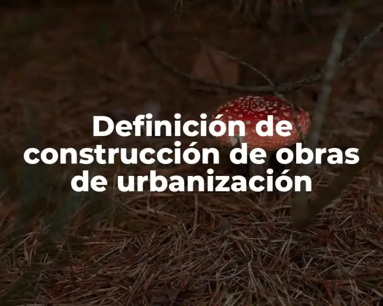 Definición de construcción de obras de urbanización