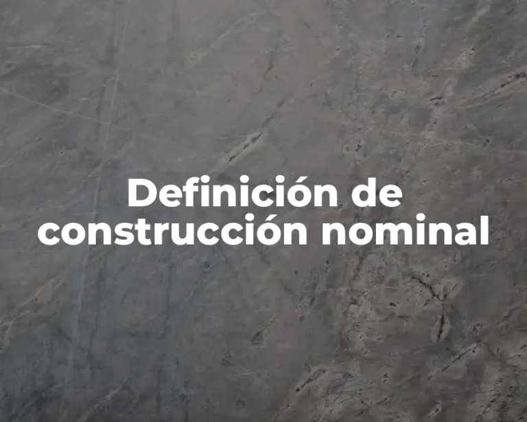 Definición de construcción nominal