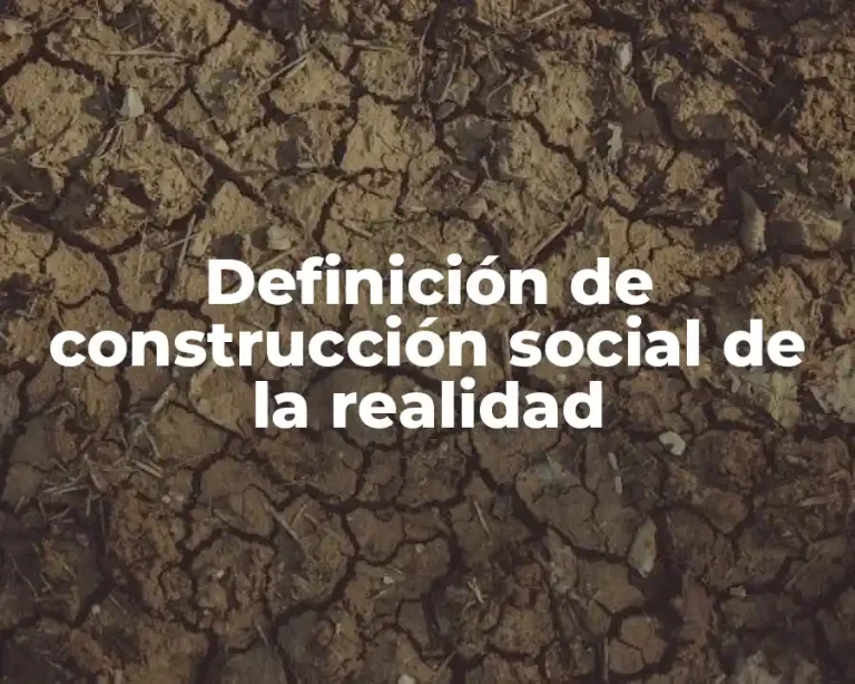 Definición de construcción social de la realidad