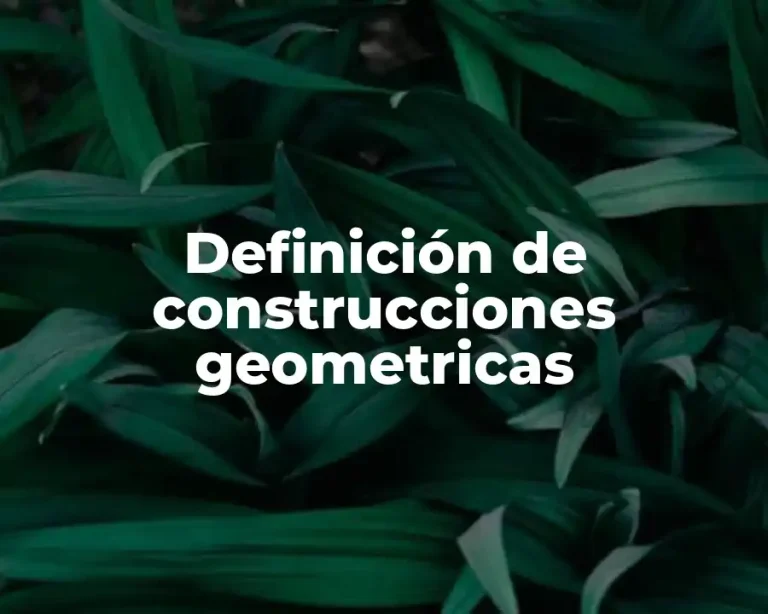 Definición de construcciones geometricas