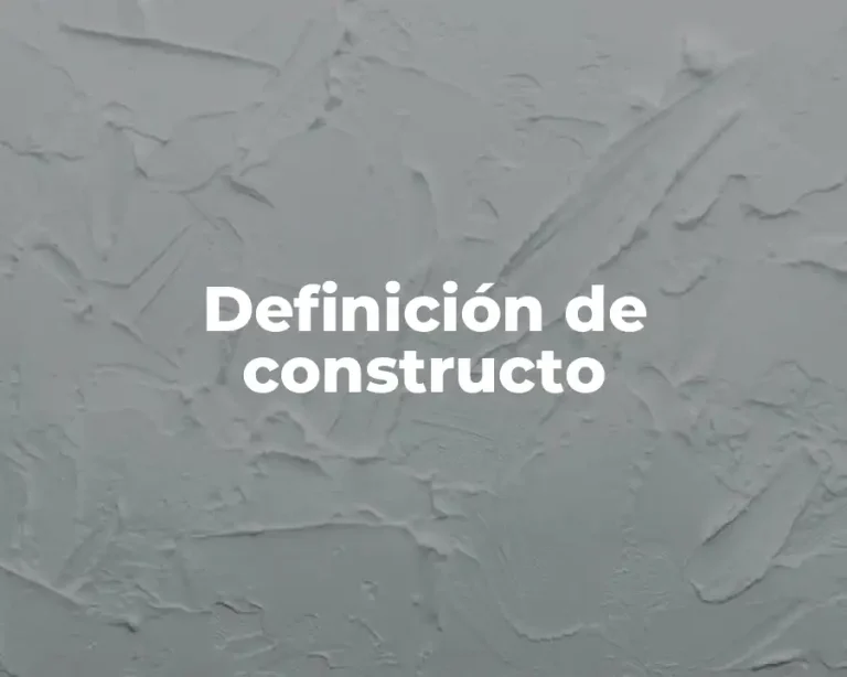 Definición de constructo